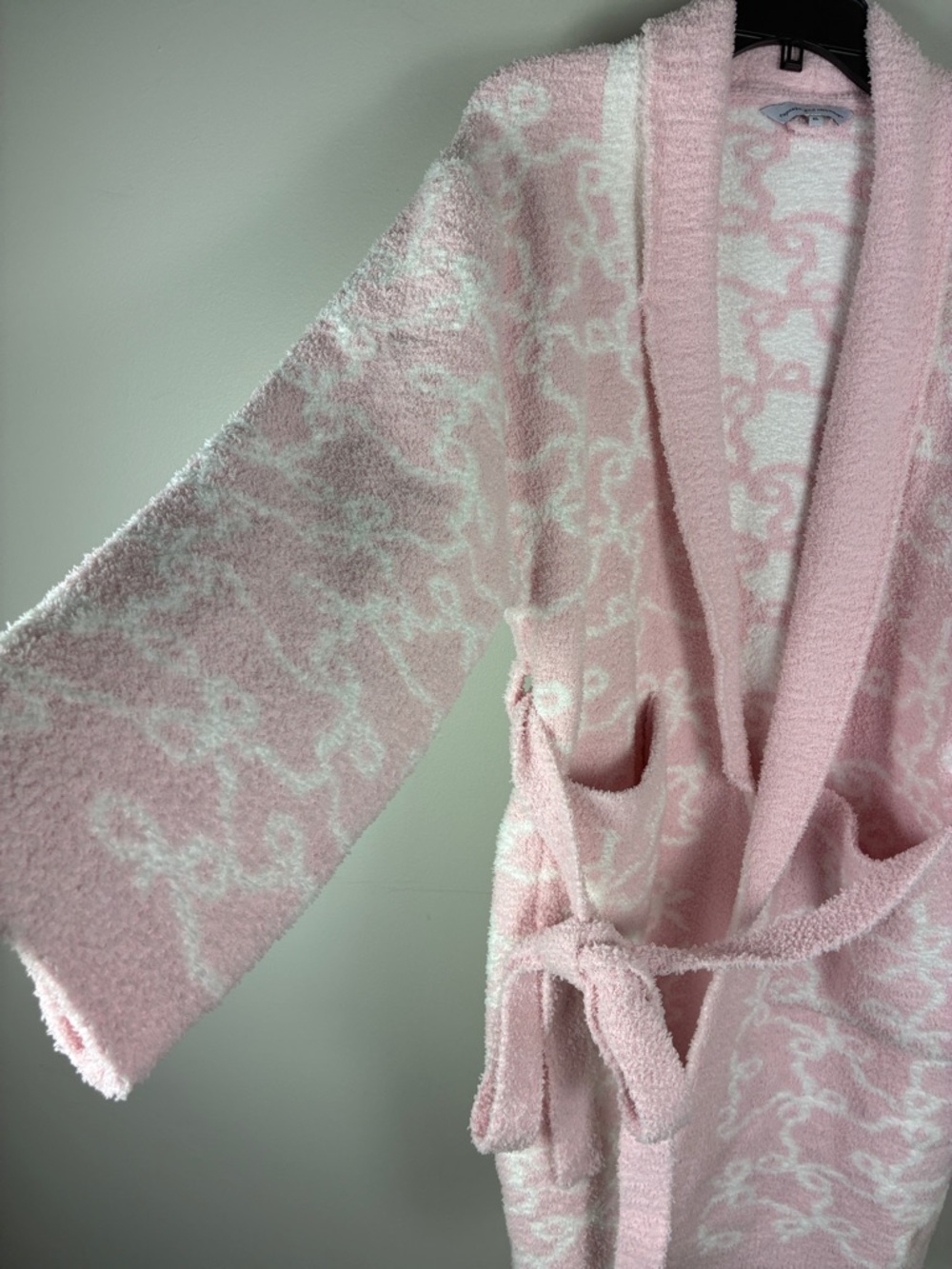 Cupcakes & Cashmere Plush Pink Marled Robe New no Tag Soft Belted - Picture 6 of 10